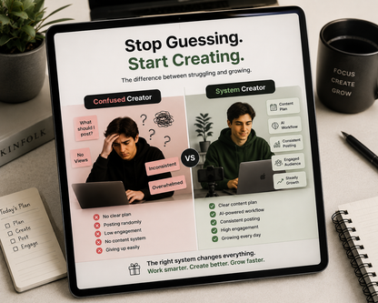 AI Creator Launch Kit™  Grow From 0 To 1,000 Followers Faster Using AI