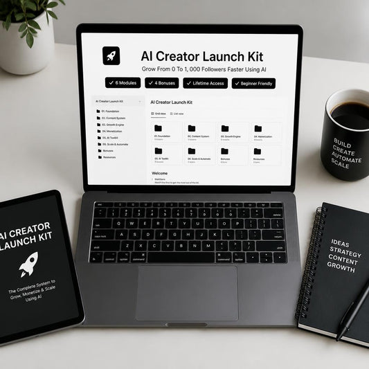 AI Creator Launch Kit™  Grow From 0 To 1,000 Followers Faster Using AI